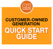 Customer-Owned Generation Quick Start Guide