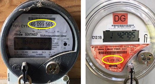 example photos of meters