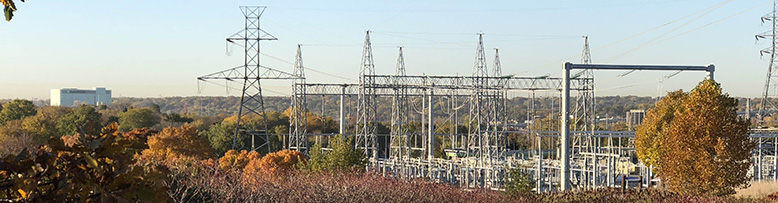 View of OPPD substation near OPPD Arboretum