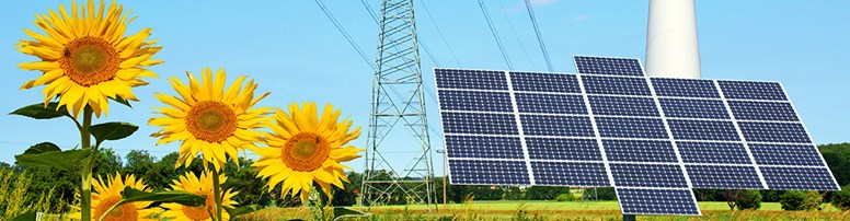 Renewable energy generation - wind, solar image