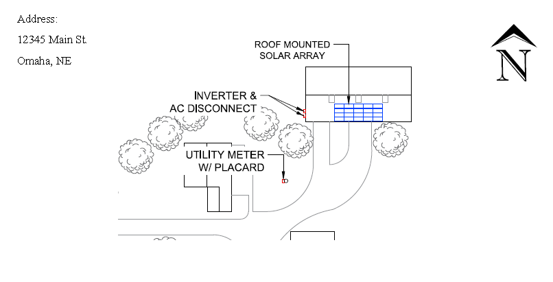 Customer Owned Generation sample plan drawing