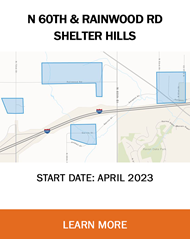 Shelter Hills Project map