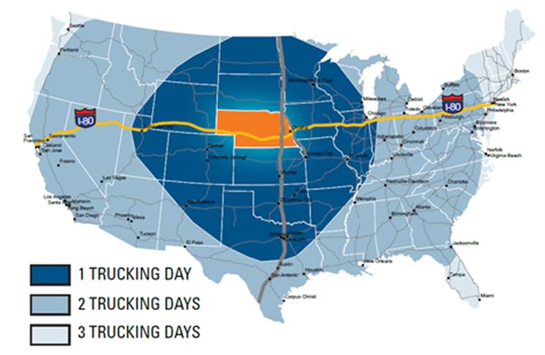 Trucking Days Map